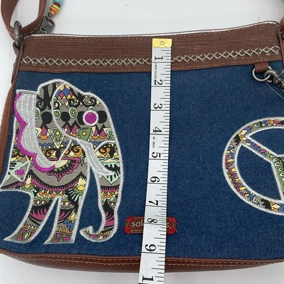 Sakroots One World Elephant Purse Adjustable Strap Artist Boho Bag Peace - NEW‎ - Picture 13 of 16
